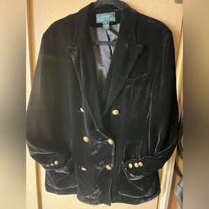 Vintage Ralph Lauren Velvet Double Breasted Coat